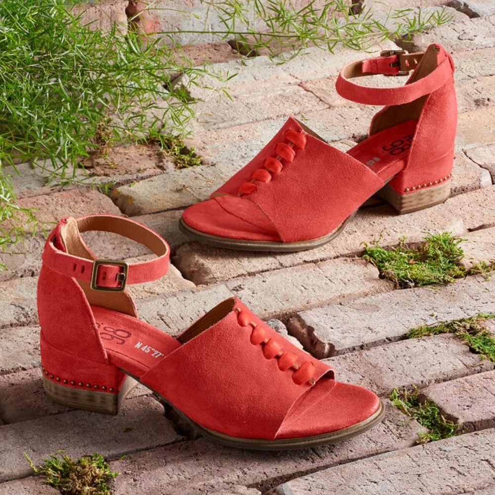 “Mignon” poppy red sandals by A.S.98. New with tags.